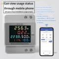Energy Meter Single Phase Electronic Meter Electricity Usage Monitor Energy Tester for Outdoor. 