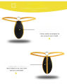 Men's T-back Bulge Cup Big Ice Silk Night Scene Soft Double T Underwear U-Convex KX003-DK.