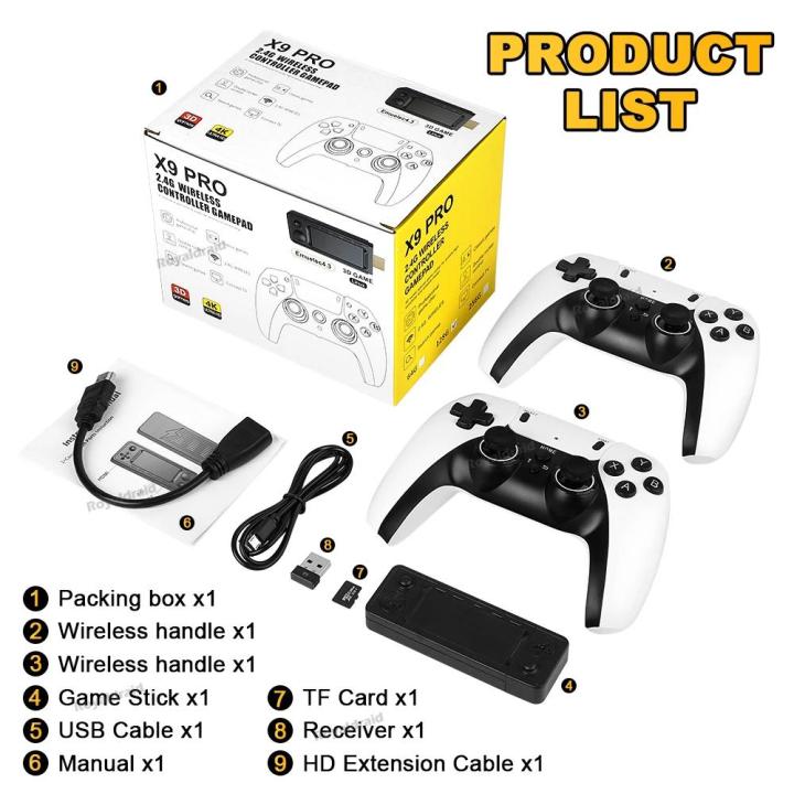 NEW%20256G%2050000+%20Game%20X9%20PRO%20Game%20Stick%204KHD%20Video%20Game%20Console%202.4G%20Double%20Wireless%20Controller%2050+%20For%20N64/PSP/PS1/GBA%20-%20Image%206
