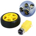 Robotic Wheel 65x25mm Smart Car Robot Wheel DC 3V 6V Drive Gear Motor Plastic Robotics Wheel With Durable Rubber Tier Robotic Wheel. 