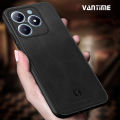 Vantime for Realme C63 / C61 4G Case Modern PU Leather Matte Hard Back Case Compatible with Magnetic Holder. 