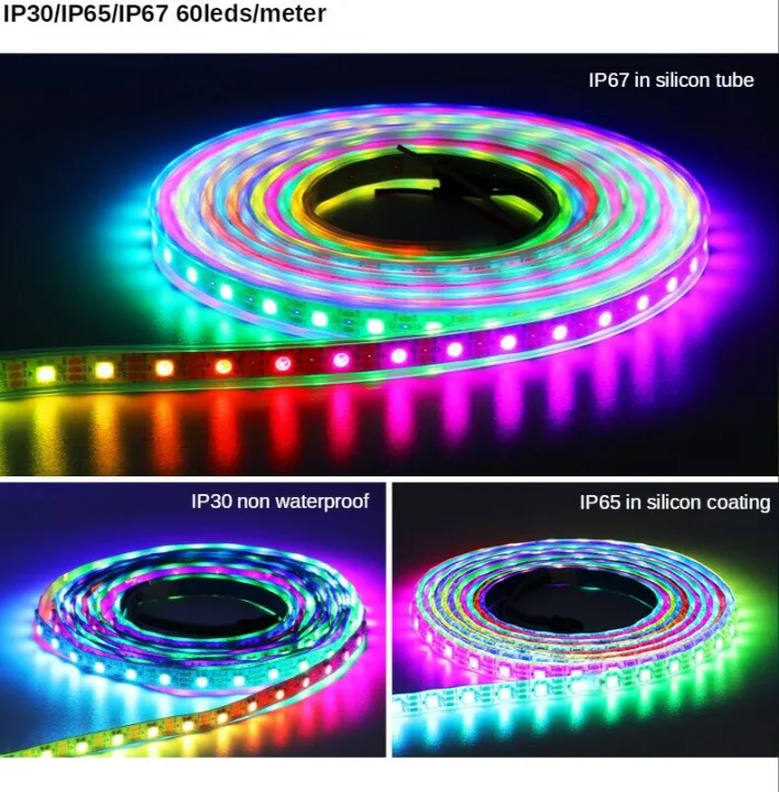 %E3%80%90Thriving%E3%80%91%201m/5meters/roll%20DC5V%20WS2812B%20Led%20Strip%2030/60/74/96/144%20Leds/m%20WS2812%20Black/White%20IP30/65/67%20Individually%20Addressable%20Smart%20WS2812%20IC%20RGB%20Led%20Pixel%20Strip%20-%20Image%207