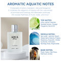100ML 3.4FL.OZ AQUA Men's Perfume EDP, Aquatic Aromatic Eau de Parfum, Lime Marine Musk Fresh Ocean Fragrance Spray for Men. 