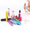 Stay Fragrant On-the-Go with a 5ml Portable Mini Aluminum Spray Atomizer - Empty Refillable Perfume Bottle - Metallic Finish - 1 Piece. 