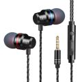 One piece dropshipping 2020 New in-Ear Headset Metal Extra Bass Headphones Mobile Phone Computer Universal Headset with Microphone.