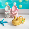 Wholesale kids bunny sandals for boys and girls baby wear indoor soft-soled anti-slip cartoon cute hole shoes in summer outside.