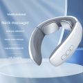 Smart Electric Neck Massager Low Frequency Magnetic Therapy Pulse Pain Relief Tool ABS Stainless Steel Health Care.