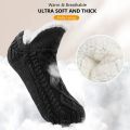 SIHOHAN Men's Thermal Slipper Socks Cozy Fleece Lined Fluffy Non-slip Floor Socks with Grippers Winter Thick Knitted Bed Socks.