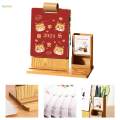 2024 Desk Calendar with Pen Holder Desktop Decoration with to Do List Page Storage Schedule. 
