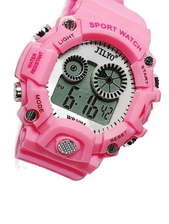 Girls%20Sport%20Watch%20Water-Resistant%20Digital%20Dial%20Pink%20Resin%20Strap%2030M%20WR%20-%20Elegant%20Kids'%20Timepiece%20-%20Image%204
