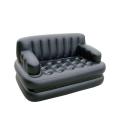 5 in 1 Inflatable Double Air Sofa Bed - Black.