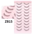 10 Pairs Eyelashes 3D Natural False Lashes Fluffy Soft Cross Manga Lashes Clear Stem Wispy Natural Eyelash Extension Makeup. 