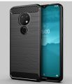 Nokia 7.2 Carbon Fiber Camera Protection Black Color Soft Mobile Back Cover  For Nokia 7.2. 