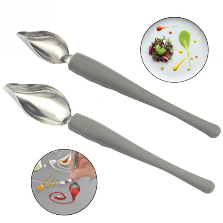Creative Deco Spoon Decorate Sushi Food Draw Tool Design Sauce Dressing Plate Dessert Bakeware Cake Gastronomy Spoon Coffee Tool
