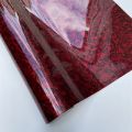 High Glossy PET Red Forged Carbon Fiber Vinyl Wrap Decal Car Wrapping Film For Vehicle Motorcycle Bicycle.