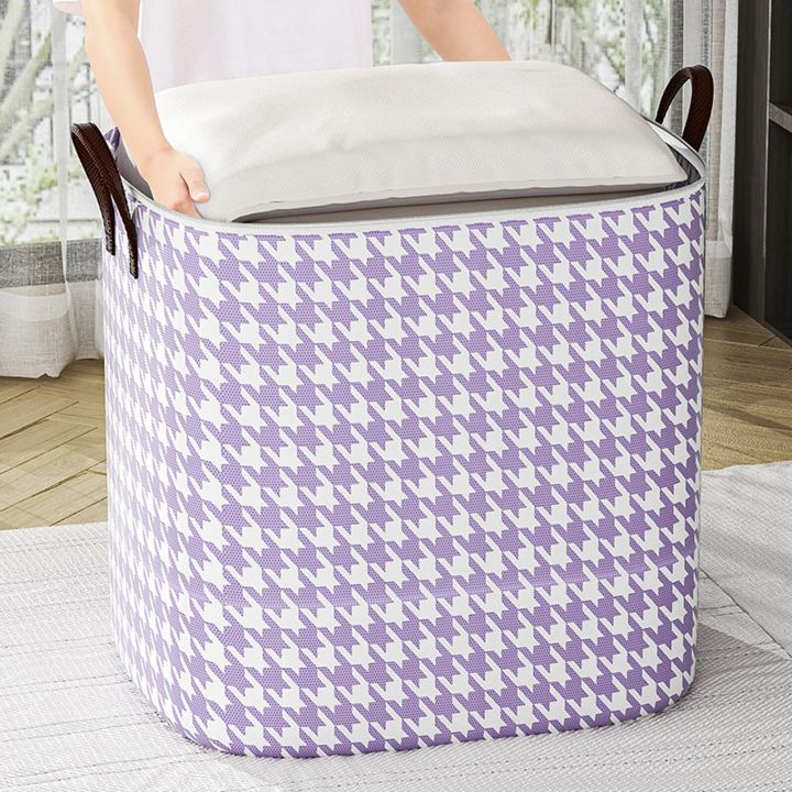 1pc%20Large%20Capacity%20Clothes%20Storage%20Bag,Four%20colors,Foldable%20Dustproof%20Bag,Handle%20Folding,Clothes,Blankets,Toys%20Storage%20-%20Image%204