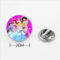 2024 New Disney Cartoon Brooch Frozen Elsa Anna Cinderella Princess Series Jewelry Fashion Time Gem Brooch Girl Accessories Gift.