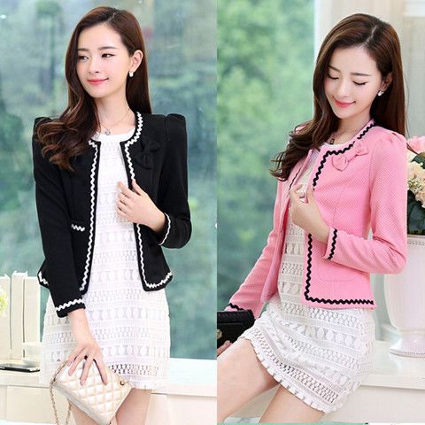 Spring%20and%20Autumn%20New%20Korean%20Style%20Slim-Fit%20Short%20Coat%20Waistcoat%20Short%20Small%20Suit%20Women's%20Jacket%20All-Matching%20Shawl%20-%20Image%203