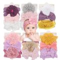 3Pcs/set Nylon Elastic Baby Headbands Soft Solid Color Kids Headwear Children Infant Girls Hair Bow Baby Hair Accessories. 