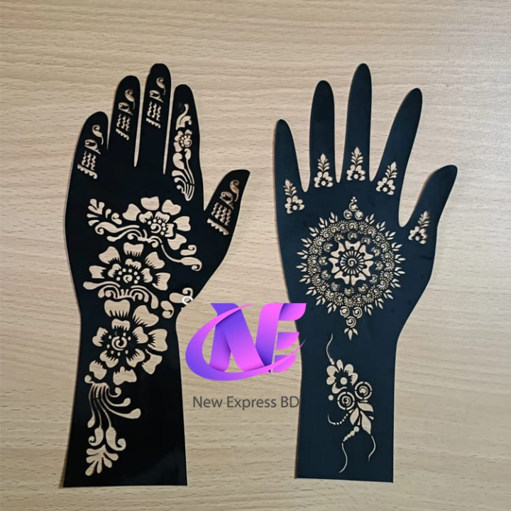 Henna Mehendi Stickers For girls ( Eid Special Design 2 Pcs)