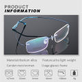 Flexible Memory Metal Rimless Eyeglasses Frame Glasses Optical Frame Alloy women Men Ultralight Unbreakable Eyeglasses Frameless Frame.