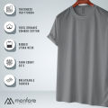 Manfare's Premium Solid T Shirt - Deep Silver I MF-510. 