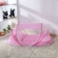 Factory direct sale baby baby folding mosquito net with sleeping pad pillow mosquito net bed three-piece set of music baby mosquito net. 