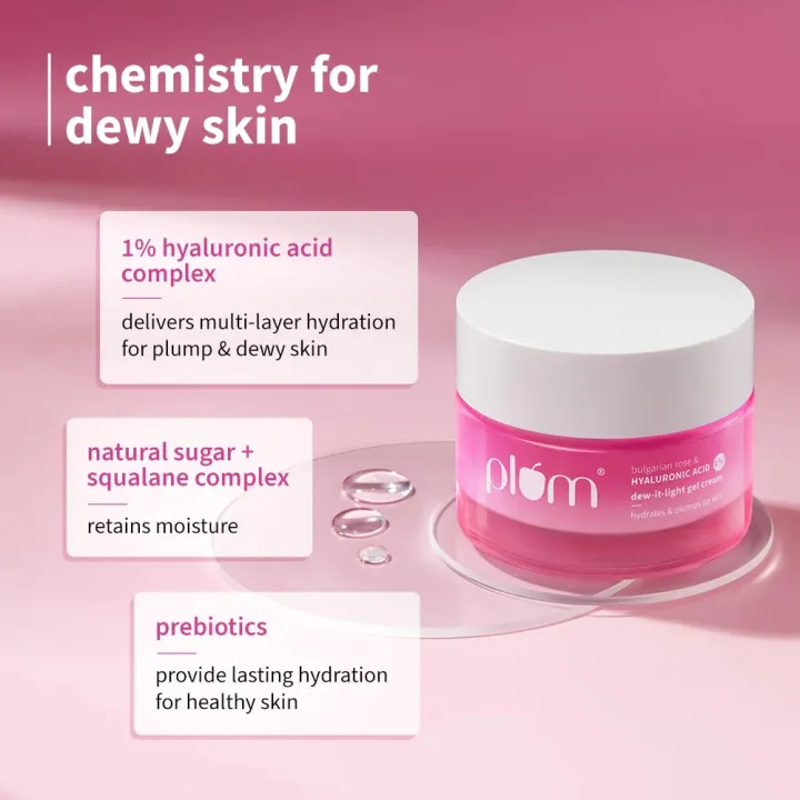 Plum%201%25%20Hyaluronic%20Acid%20&%20Bulgarian%20Rose%20%E2%80%8BDew-It-Light%20Gel%20Cream%E2%80%8B%20Multi-Layer%20Hydration%20Retains%20Moisture%20Light%20Oil-Free%20Face%20Moisturizer%20for%20Women%20&%20Men%2050g%20-%20Image%203