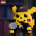 Pikachu Mini Building Blocks Kawaii Pokemon 3D Model Assembled Connection Micro Bricks Figure Toy For Kids. 
