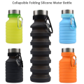 550ML Foldable Collapsible Telescopic Silicone Water Bottle Outdoor Water Cups Red.