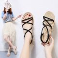 Roman Sandals Female Fairy Style 2024 New ins Trendy Fashion Student All-Match Harajuku Style Summer Flat Shoes. 