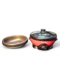 Miyako MC-250D 3L Electric Curry Cooker | 1000 Watt Double Pot | Non-Stick & Glass Lid.
