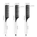 Hairdressing Comb Steel Tip Tail Comb Highlighting Hair Comb Needle-Point Hair Salon Barber Shop Anti-Static Hair Cutting Comb.