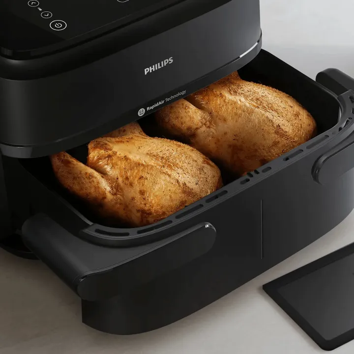 Philips%20NA150/09%207.1L%20Dual%20Basket%20Air%20Fryer%20%E2%80%93%202450W%20Rapid%20Air%20Technology%20-%20Image%203