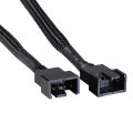 4 Pack PWM Fan Splitter Cable Y Splitter Computer PC Fan Power Cable 4 Pin 1 to 2 Converter, Black Sleeved Braided. 