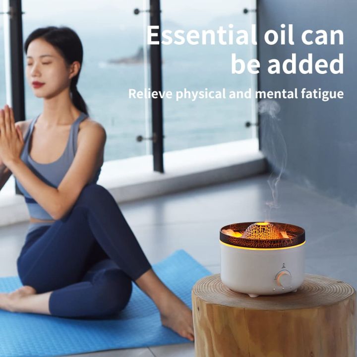 Flame%20Volcano%20Aromatherapy%20Diffuser%20for%20Essential%20Oils,%20560ml%20Air%20Humidifier,%20Portable%20Noiseless%20Timer%20Auto%20Shut-Off%20Aroma%20Diffuser%20for%20Home%20Bedroom%20Office%20Desktop%20(White)%20-%20Image%202