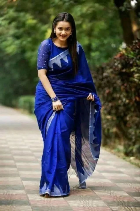 Luxury%20Fashion%20With%20Trendy%20Collection%20Royal%20Blue%20Colour%20Weightless%20Half%20Silk%20Saree%20With%20Tempol%20Paar%20For%20Women%20-%20Sharee%20For%20Women%20-%20Sari%20-%20Saree%20-%20%E0%A6%B6%E0%A6%BE%E0%A7%9C%E0%A6%BF%20-%20Image%203