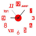 New 3D Roman Numeral Acrylic Mirror Wall Clock Sticker Fashion DIY Clocks Watch Home Decoration Living Room Stickers.