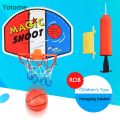 Yotome Toddler Plastic Hanging Basketball Basket Toys Set Mini Basketball Board Frame.