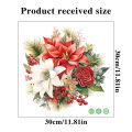 GC PVC Self-Adhesive Toilet Lid Stickers Waterproof Lightweight Christmas Flower Patterns Bathroom Toilet Seat Wall Sticker (30x30cm).