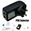 100Mbps Passive UK Plug CCTV IP Camera Power Supply Adapter. POE Injector POE Switch Adaptors Over Ethernet.