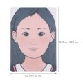 2Pcs Plastic Practice Face Training Makeup Template Model Painting Stencils Board Kids Face Paint Practice Board Side Faceing. 