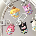 Kawaii Sanrio Kuromi Hello Kitty Cinnamoroll Keychain Cute Cartoon Car Keychain Pendant School Backpack Decoration Kid Toys Gift ANLAN.