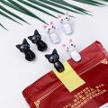 16/2PCS Food Sealing Clips Cartoon Cat Plastic Snacks Sealing Clamps Clothes Hanging Clips Household Office Desk Storage Tool.