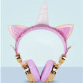 Cute Unicorn Headphones Cat Ear Headphones In Stock Headset Kids Wired Headphones With McCartoon Headphones. 