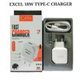 EXCEL B-24 18W Fast Charger Adapter With Type-C Cable. 