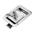 Paddle Slam Latch with Lock & Key Travel Trailer Lock Stainless Steel RV Door Latch Heavy Duty Flush Mount Handle Latch. 