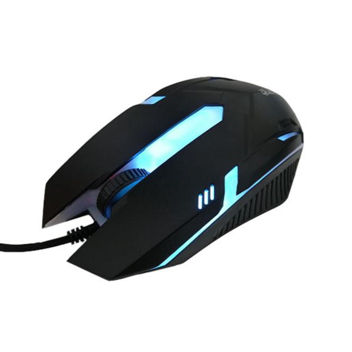 USB Optical Wired Gaming Mouse With RGB Colourful Rainbow LED FOC Mousepad