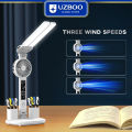 UZBOO Desk Lamp Double-head Table Lamps Eye Protection Lights 3 Color Touch Dimming Lamp Desk Light Modern Table Lamp With Fan Function Work And Pen Container Function Easy Use For Office Dormitory Bedroom. 
