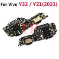 【Sarcasmsm】Original For Vivo Y21 2021 Y32 Y72 5G Y11S Y20S Y33S Y21S US2023B Charging Port Dock Charger Plug Connector Board Flex Cable.